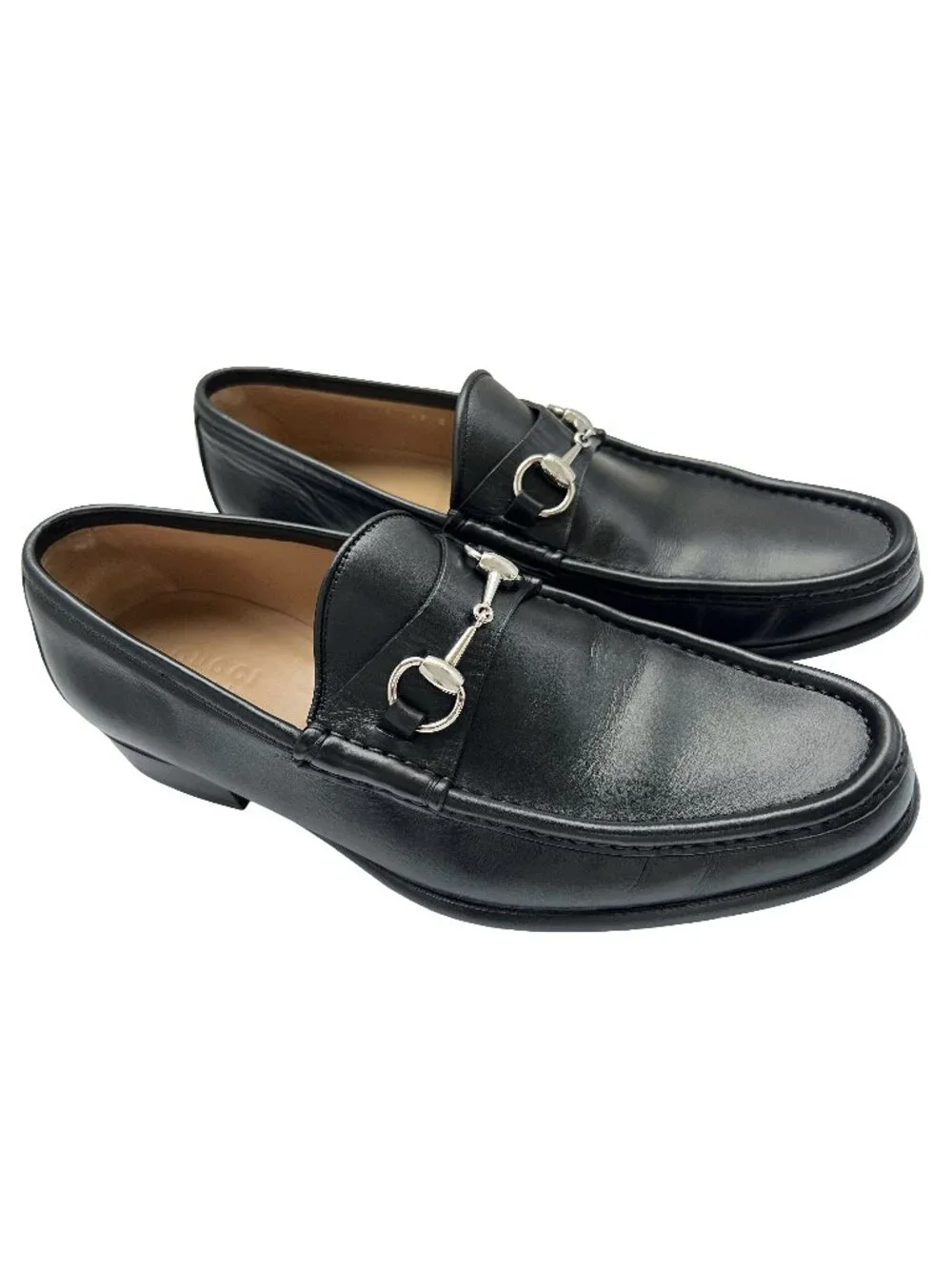 $1090 Gucci Mens Horsebit 1953 Dress Shoes Silver Bit Loafers US 9.5 / UK 9 / 43